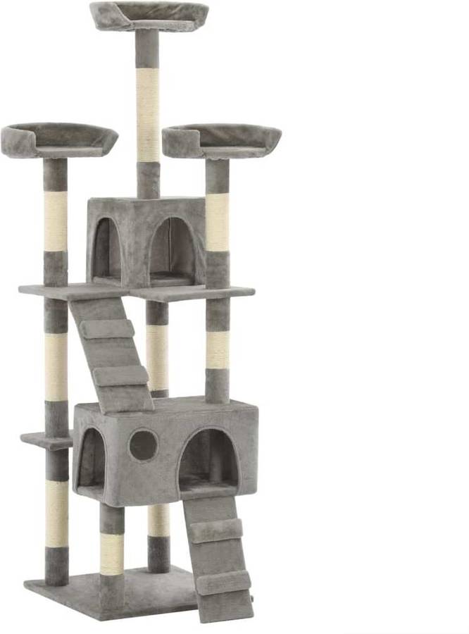 Rascador para Gato VIDAXL Árbol Sisal Gris (170 cm)