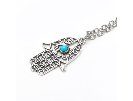 Collar colgante de mano hamsa hamsa bohemio para mujeres estética