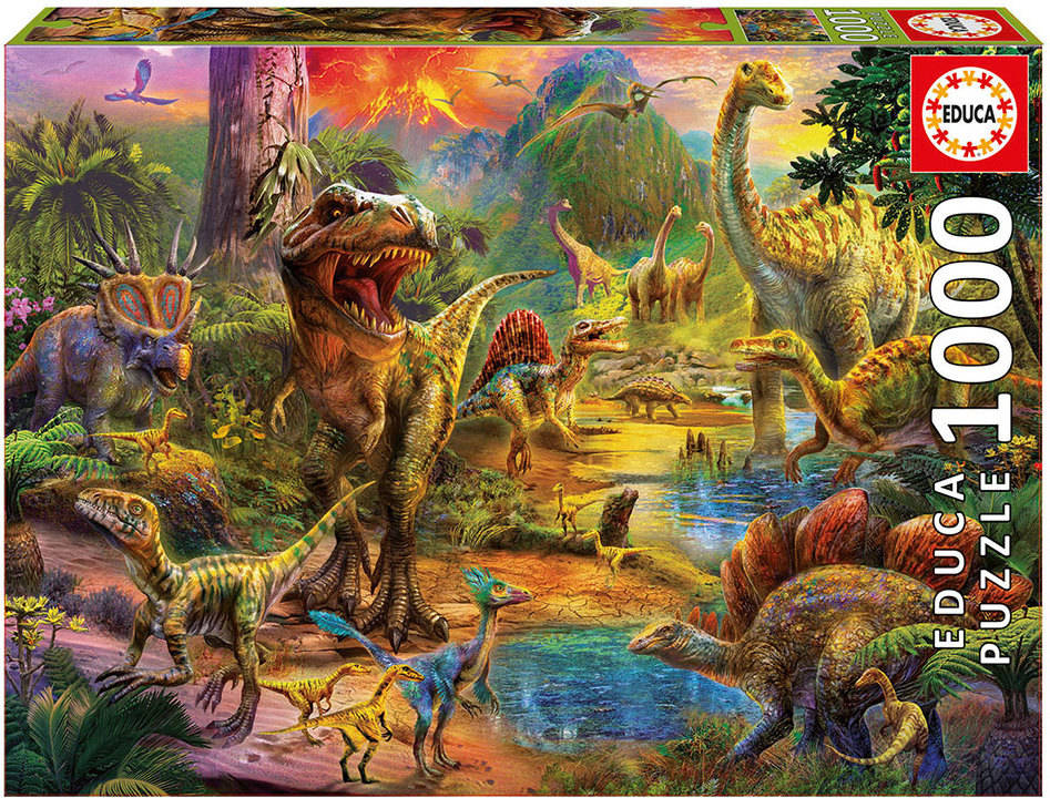 Puzzle EDUCA 1000 Tierra de Dinosaurios (Edad Mínima: 12 Años - 1000 Piezas)