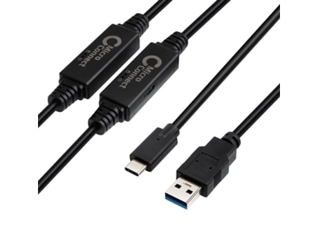 Cable Usb 10 M Usb 3.2 Gen 1 3.1 Gen 1 Usb C Usb a MICROCONNECT - Negro