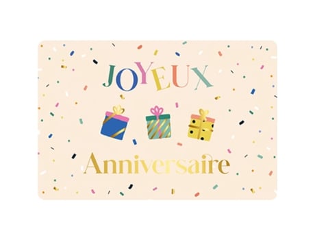 Tarjeta doble KIUB Des Plumes Et Des Fleurs Anniversaire