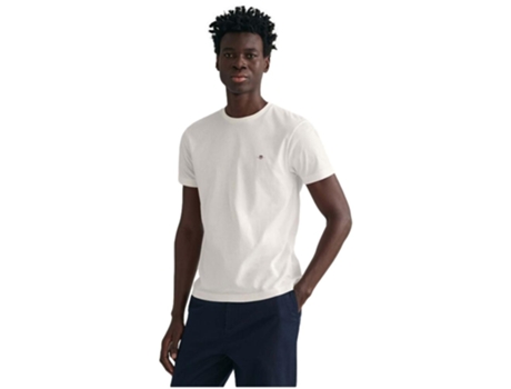 Camiseta de Hombre GANT Corta Regular Fit Blanco (xxL)