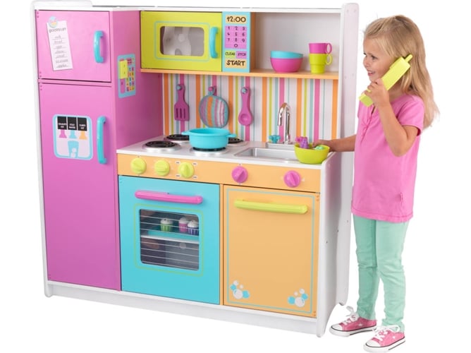 Kidkraft Cocina Juguete madera deluxe big and bright para niños con accesorios juegos dramatización incluidos color multicolor 53100 cucina