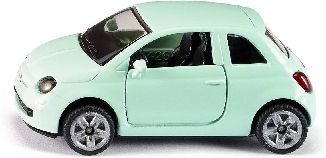 Siku 1453 Fiat 500 de juguete para niños metalplástico verde menta ruedas goma coche edad 3