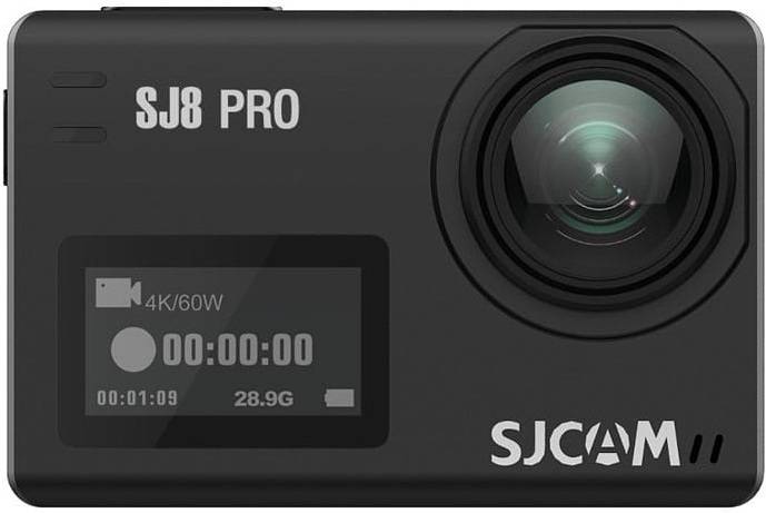 Sjcam Sj8 Pro deportiva wifi negra 4k nativa 60fps 30m pantalla oled action con batería y cargador externo 170º gran angular gyroscopio 6 ejes zoom x8. cam 2.33 8x 1200