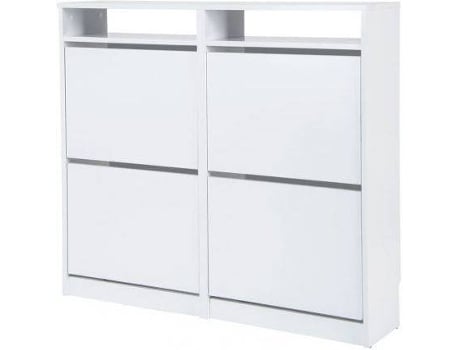 Topkit Mueble Zapatero tamesis 54ab medidas 96 x 107 25 cm armario con 4 puertas abatibles blanco 107.5