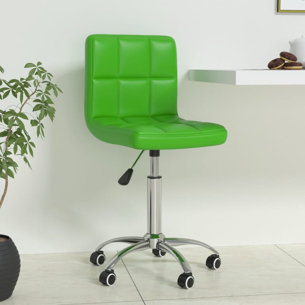 Silla de Oficina VIDAXL Giratoria Verde (Cuero artificial - 40 x 47 x (74.5-86) cm)