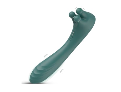 Vibrador de Clítoris con Trío de Nubs de Afecto Vibrador de Puntos gcom Innovador Estimulador de Clítoris Giratorio 9 Modos de Placer Verde BISBISO...