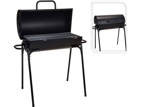 Progarden Barbacoa De con ruedas acero negro 60 30 70 33x63x89