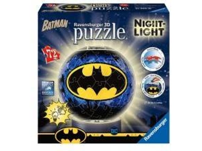 Puzzle RAVENSBURGUER 3D Puzzle-Ball - Batman Night-Light (72 Piezas)