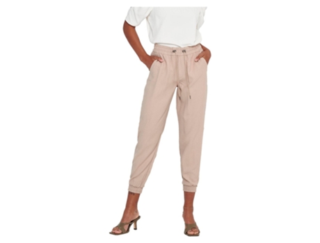 Pantalones para Mujer ONLY Kelda emery mid waist pull-up Beige (42)