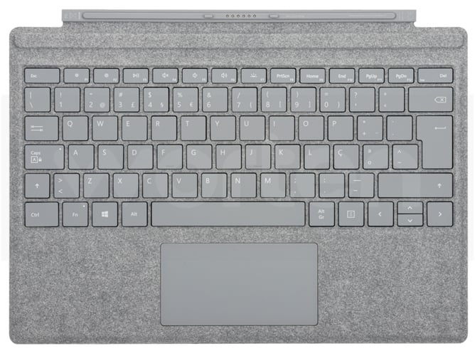 Funda Teclado MICROSOFT Signature Type Cover (Surface Pro - Idioma Portugués - Gris)