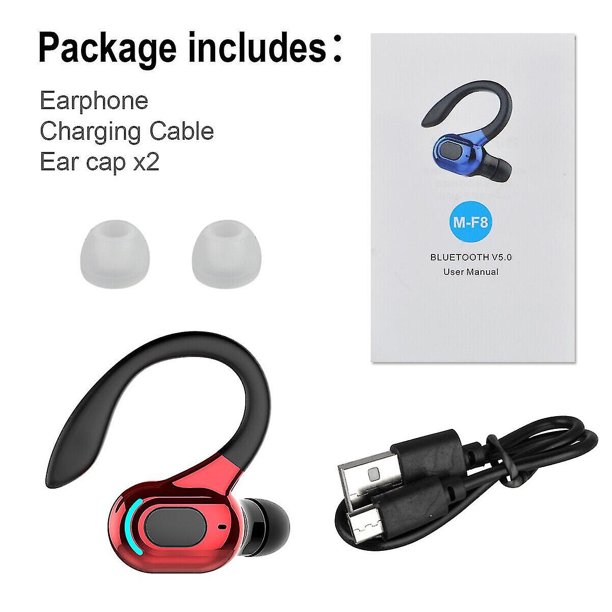 Auriculares Bluetooth True Wireless Correndo 5.1 preto vermelho Running 5.1  negro rojo