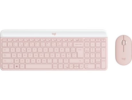 MK470 Slim Combo teclado Ratón incluido RF inalámbrico AZERTY Francés Rosa LOGITECH