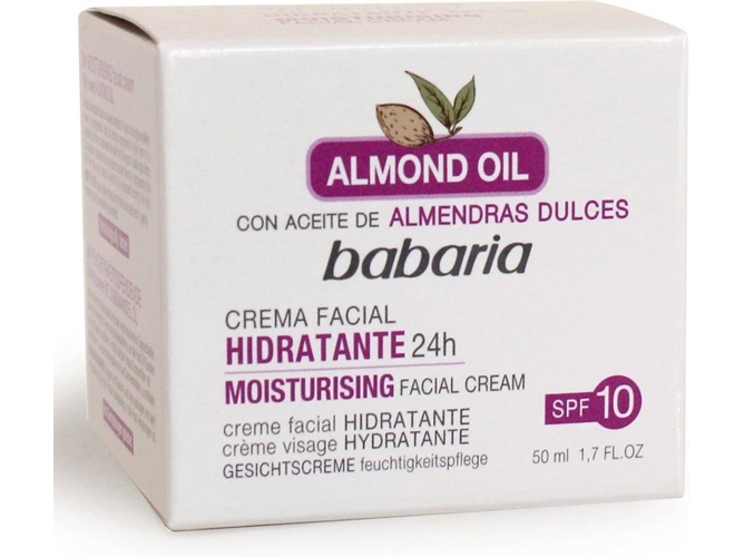 Aceite Facial BABARIA Almond Oil Crema Spf10 (50 ml)