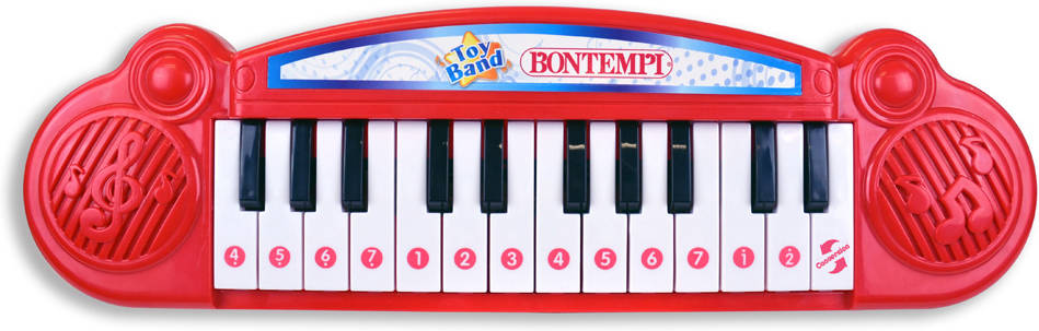 Bontempi Electronic Mini keyboard juguetes musicales musical 3 años niñoniña negro rojo blanco italia