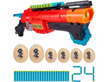 Xshot Escopeta Con y 6 huevos claw hunter dino attack 46560 arma de juguete 24