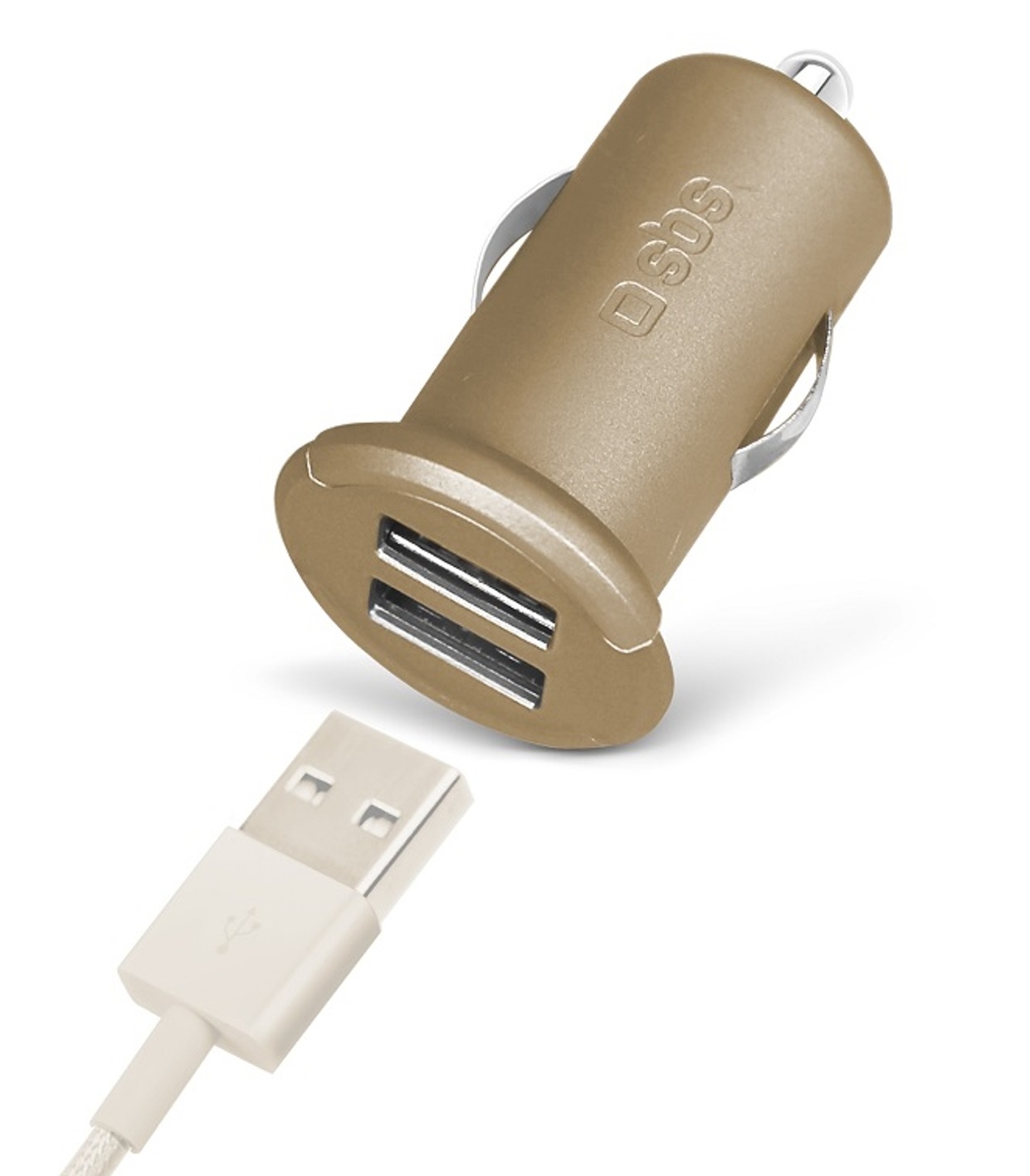 Adaptador De Coche cargador sbs dual usb gold tecar2usb2ag auto encendedor cigarrillos 5 v oro dispositivo 2 2.400