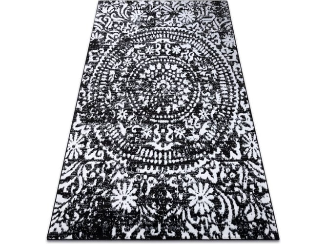 Alfombra DYWANY LUSZCZOW Retro HE183 (Negro - 140 x 200 cm - Polipropileno)