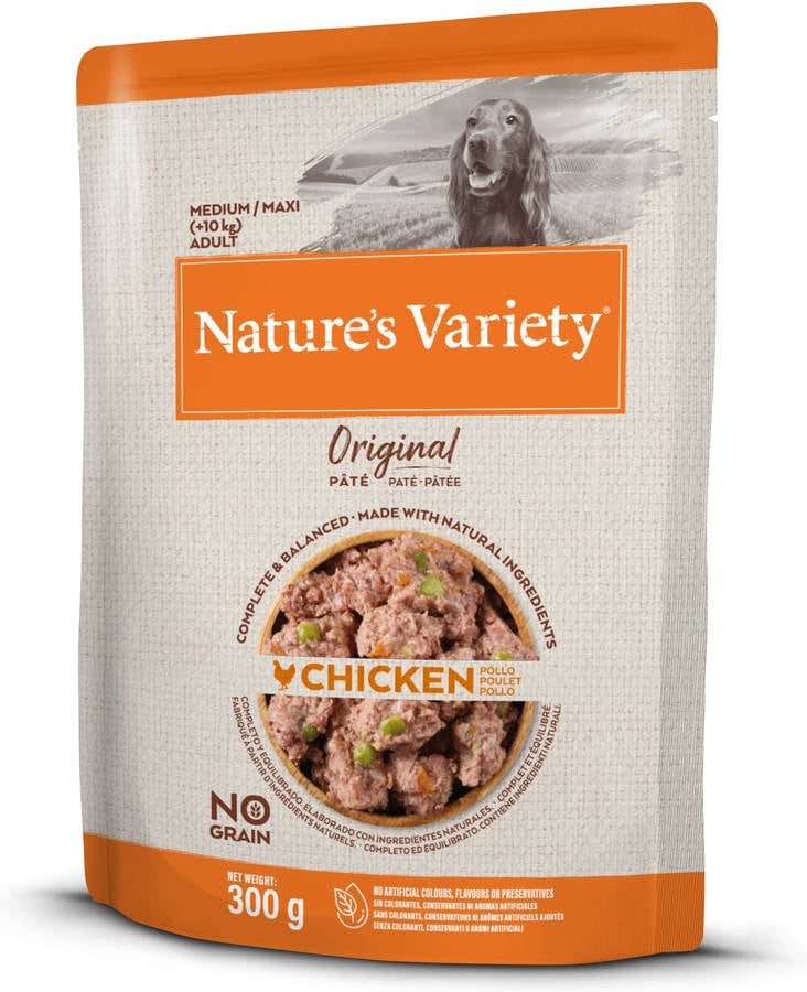 True Instinct Canine adult no grain pollo verduras 300gr negro estandar terrina del 300 pienso para perros sin cereales 300g