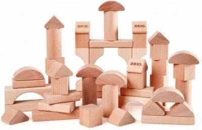 Bloques de Construcción BRIO WORLD Naturales - 50 Pcs