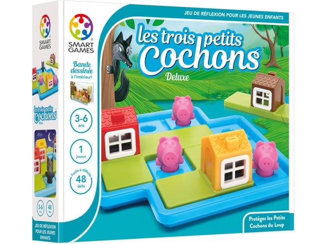 Smartgames Les Trois petits cochons deluxe preescolar niñoniña juegos educativos multicolor 3 años 6 48