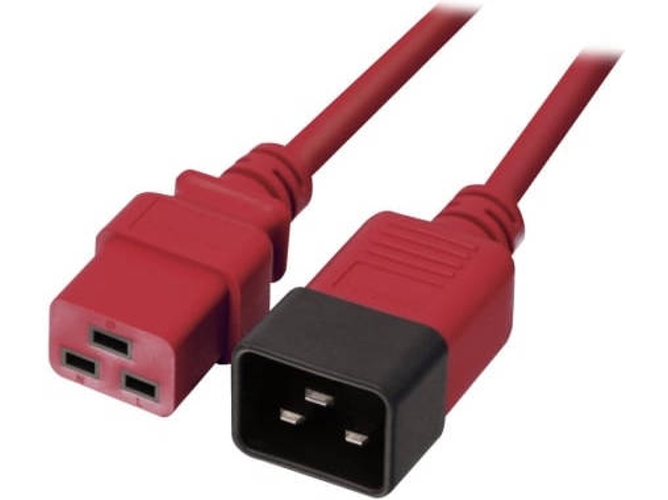 Cable de Alimentación LINDY (C19 - C20 - 2 m - Rojo)