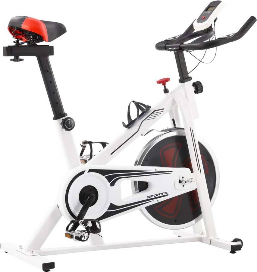 Bicicleta de Spinning VIDAXL 92136 (Blanco)