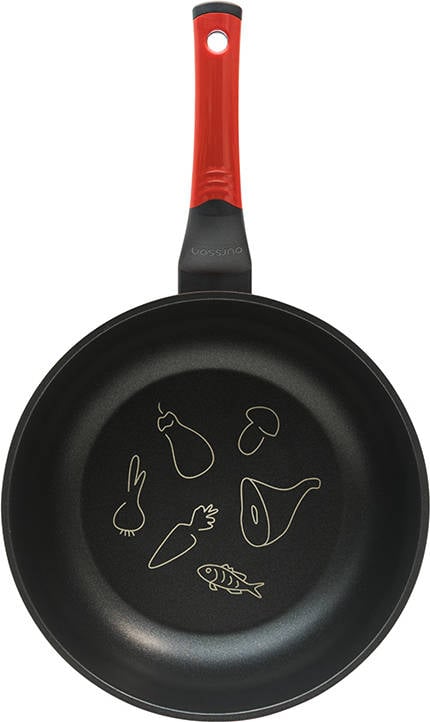 Oursson Sarten Wok antiadherente de aluminio fundido 26cm ø ind pw2600drd