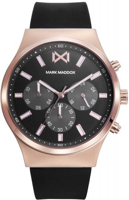 Reloj MARK MADDOX Hombre (Goma - Negro)