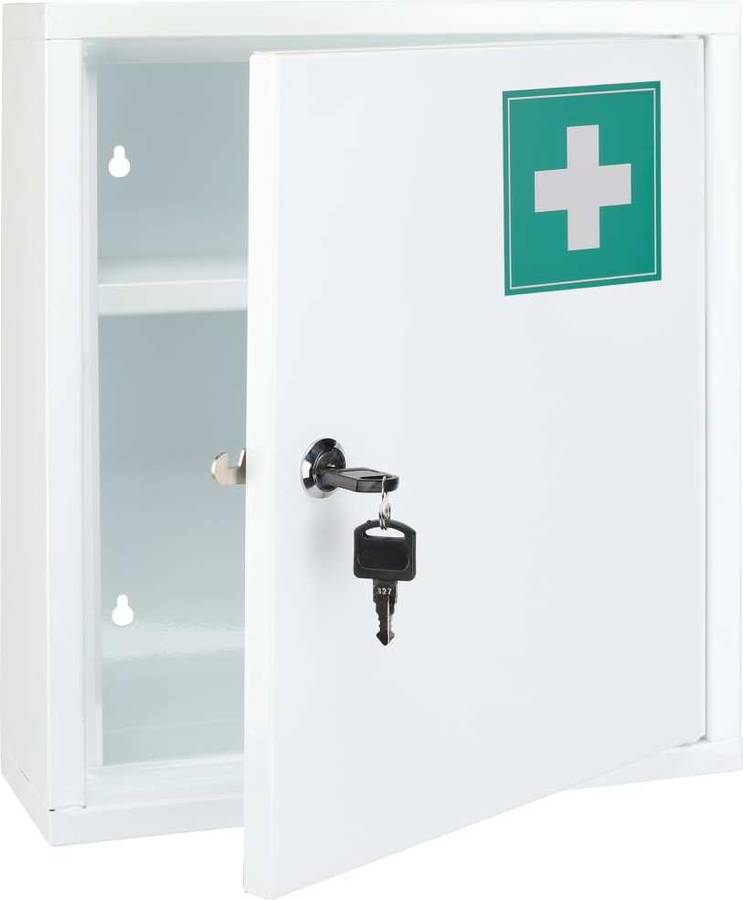 Gabinete de Medicina HI (Blanco - Acero - 31,5x10x36 cm)