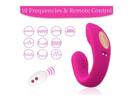 Vibrador Punto G Bragas Portátiles Estimulador de Clítoris con Tinta Control Remoto 2 Motores 10 Modos de Vibración Rosa BISBISOUS