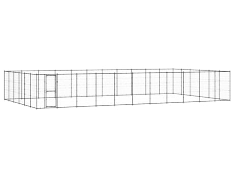 vidaXL Perrera de exterior de acero 79,86 m²