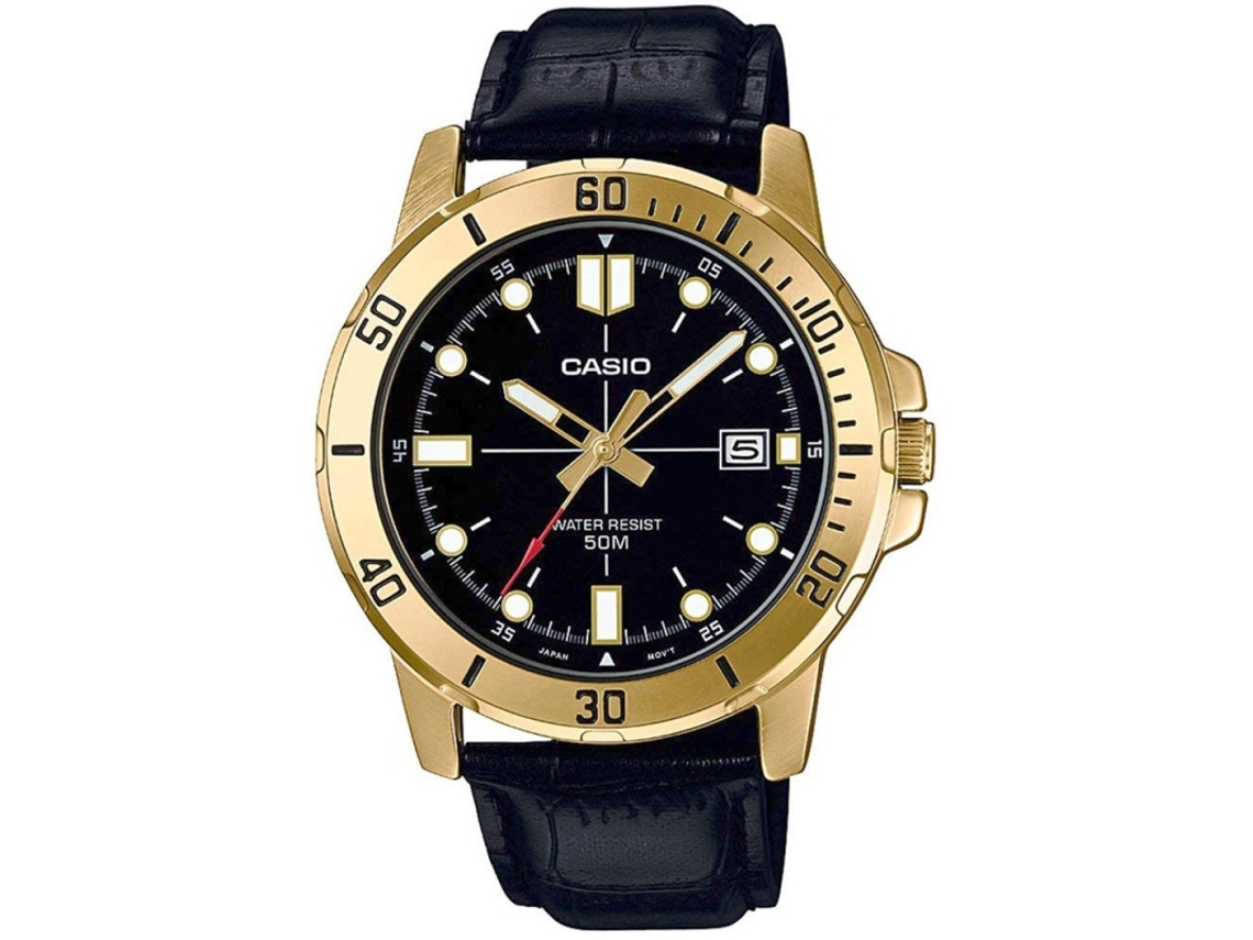 Reloj casio hombre dorado con negro sale