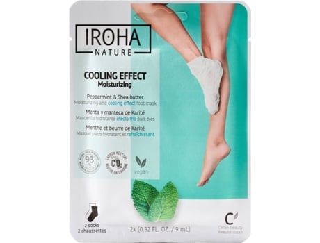 Mascarilla De Pies iroha nature calmante calcetines relajantes para con menta y vitamina e 1 pack 2 un