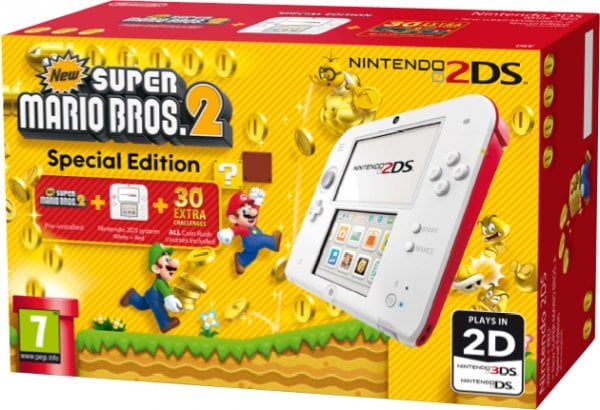 Nintendo 2DS Blanca/Roja + New Super Mario Bros Special Edition (Preinstalado)