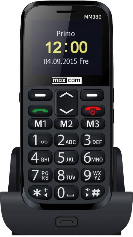 Teléfono Senior MAXCOM MM38D (1.7'' - 4 GB - Negro)