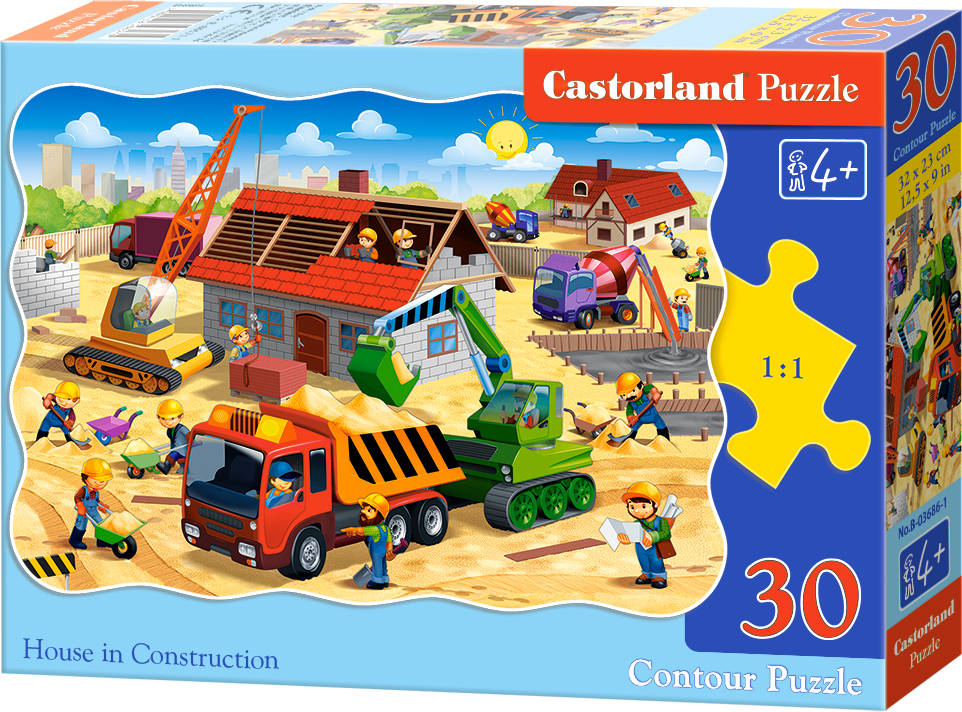 Puzzle Castorland House in construction 30 piezas rompecabezas niños 4 años 320 mm