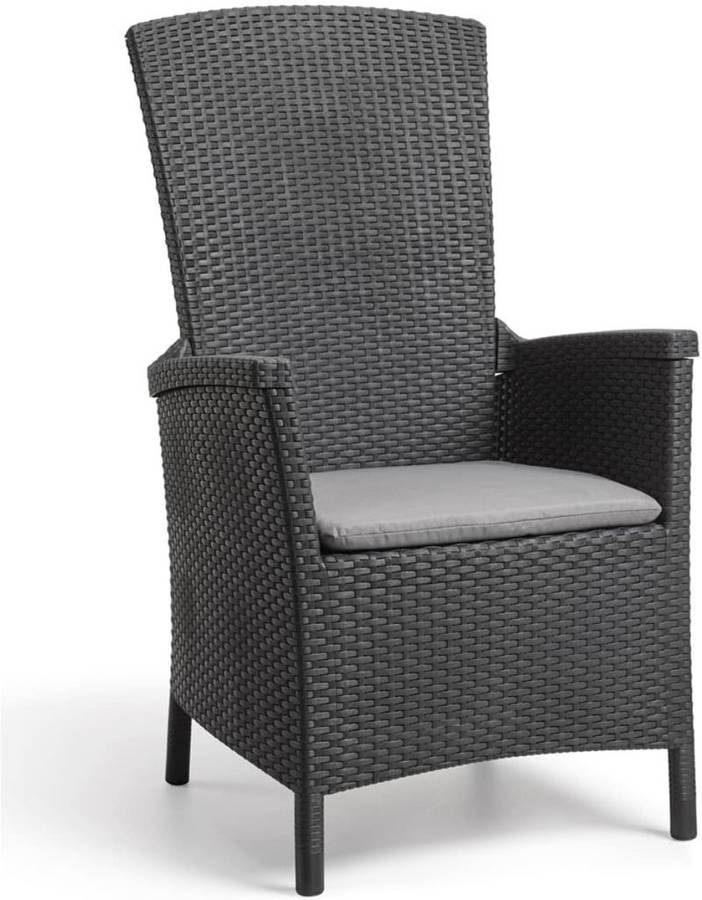 Silla de Jardín Reclinable ALLIBERT Vermont Graphite