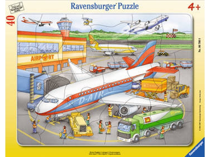 Ravensburger 4005556067008 Puzzle contour 40 piezas rompecabezas aeronave niños 4 años interior