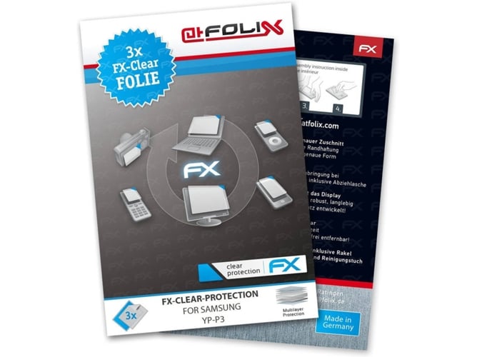 Protector de Pantalla ATFOLIX FX-Clear para Lectores MP3/MP4/IPOD