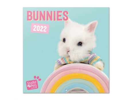 Calendario Studio Pets conejos 2022 pared animales mensual producto licencia oficial erik editores 30x30