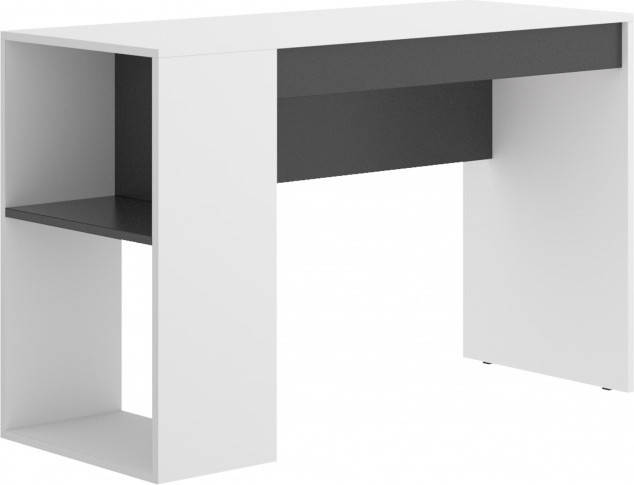 Escritorio DKIT TEO 03K3284364 Blanco y Gris (Madera y Metal - 74 x 115 x 50 cm)