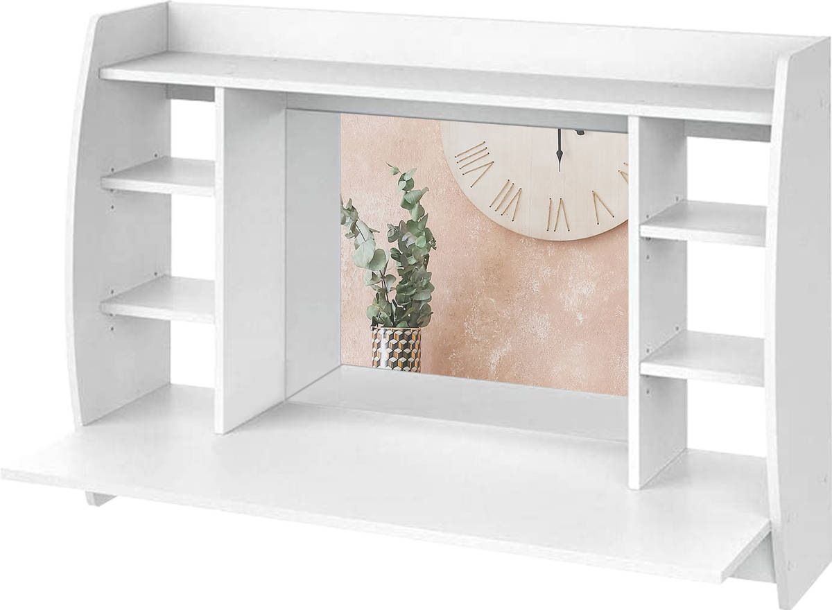 Tocador ML-DESIGN con Espejo (Blanco - MDF - 110 x 74 x 48.5 cm)