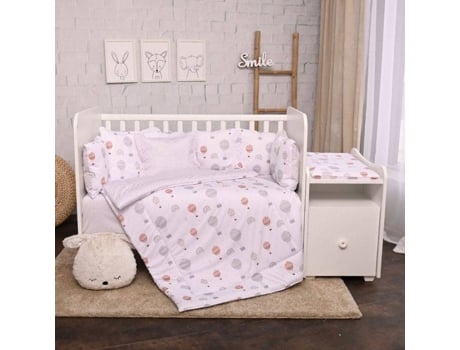 Juego de Cama para Bebé LORELLI Trend Renforce Gray Baloons (5 Piezas)