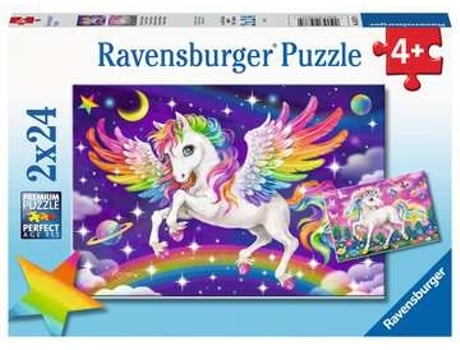 Puzzle RAVENSBURGER Unicorn and Pegasus rompecabezas 24 pieza(s) Fantasía