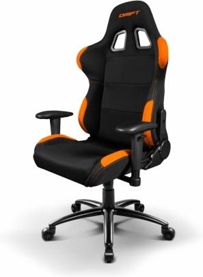 Silla Gaming DRIFT RD100 (Hasta 150 kg - Elevador a Gas Clase 4 - Negro y Naranja)