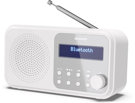 Radio Despertador SHARP Tokyo DR-P420 (Branco - Digital - Alarma Doble - Batería e Pilas)