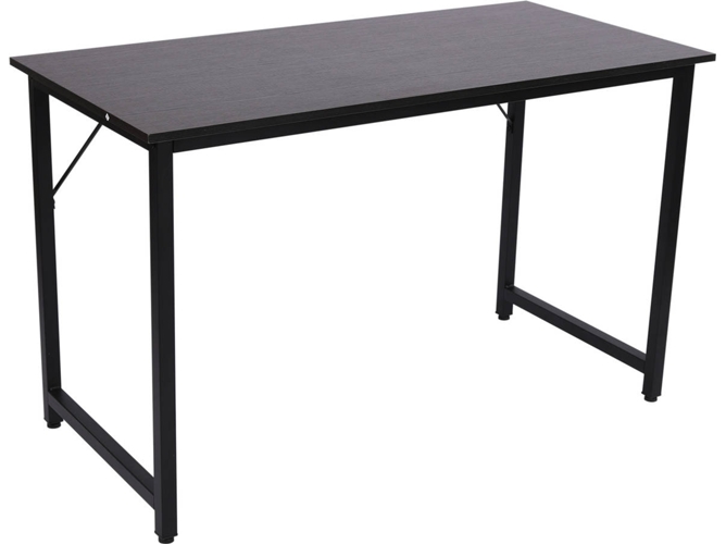 Homcom Escritorio Para hogar oficina mesa de ordenador estudio con pies ajustables mobiliario simple 120x60x73cm carga 70kg 836089bk negro