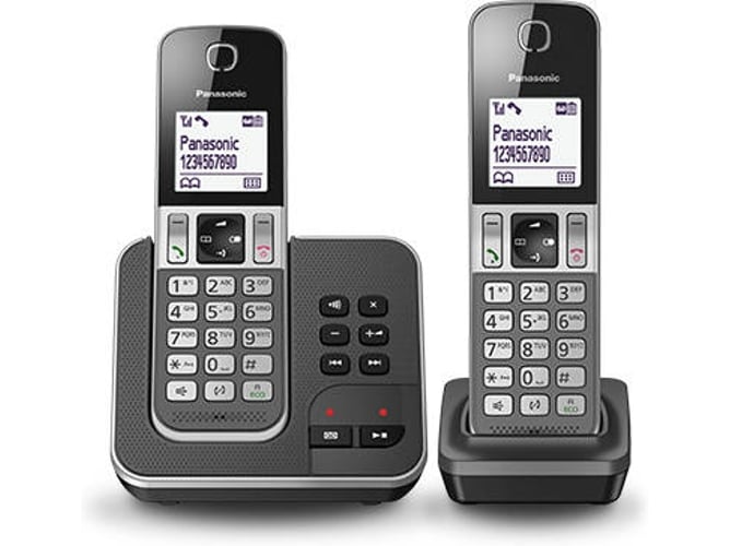 Teléfono inalámbrico dúo Panasonic KX-TGB612SPB Dect negro · El